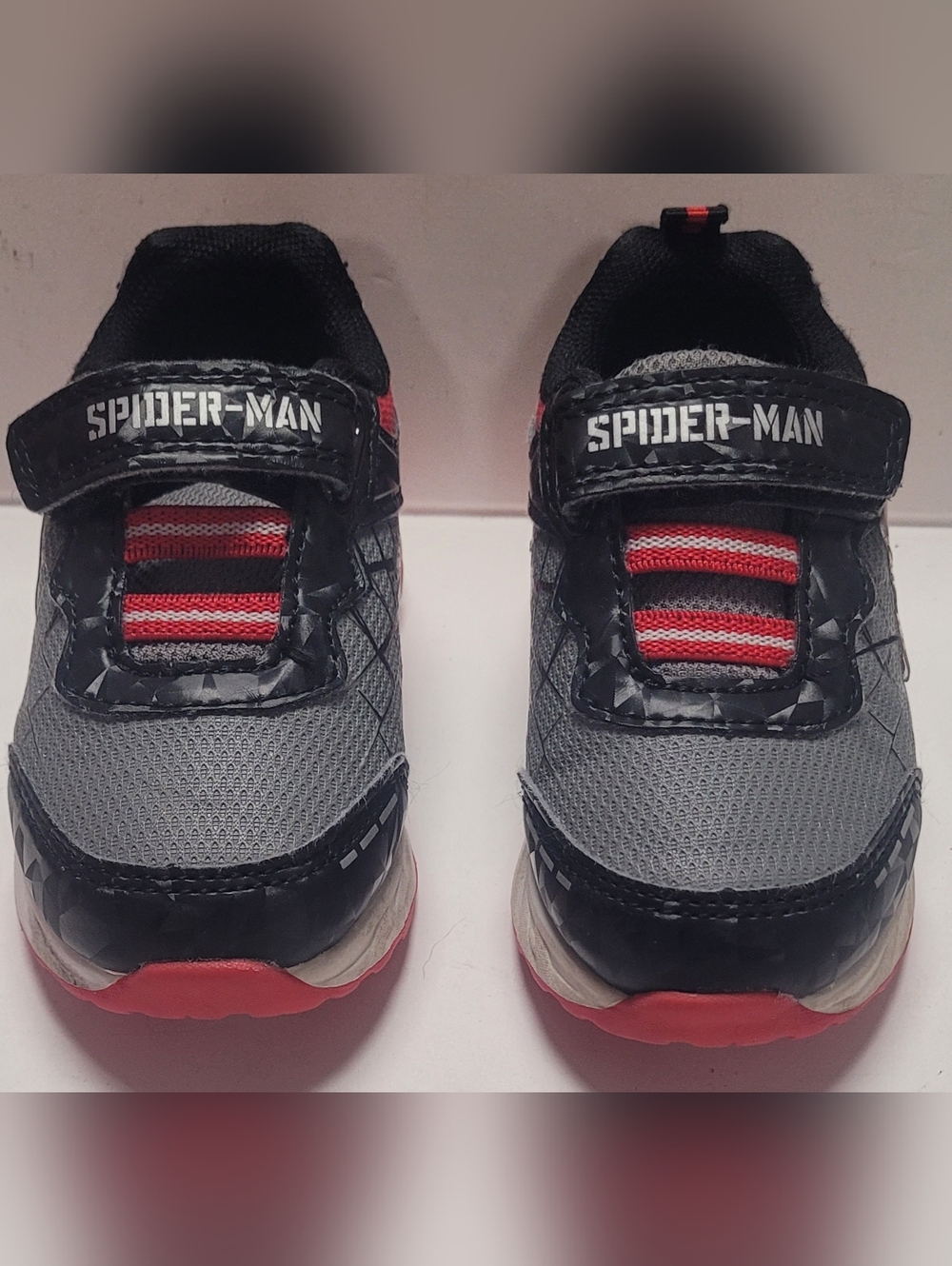 MARVEL Spiderman Kids' Gray, BLACK & Red Athletic Sneakers
